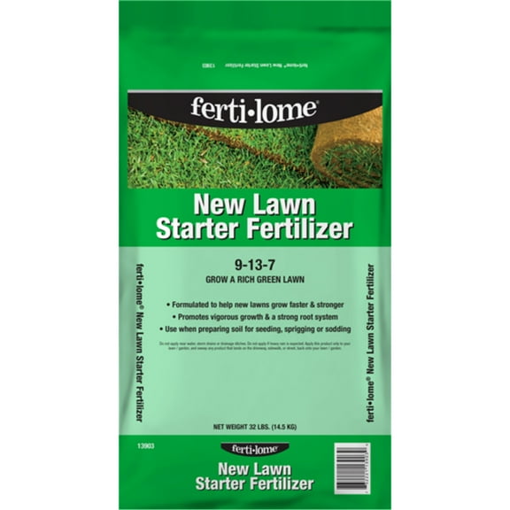 Fertilome New Lawn Starter Fertilizer 9-13-7, 32lbs