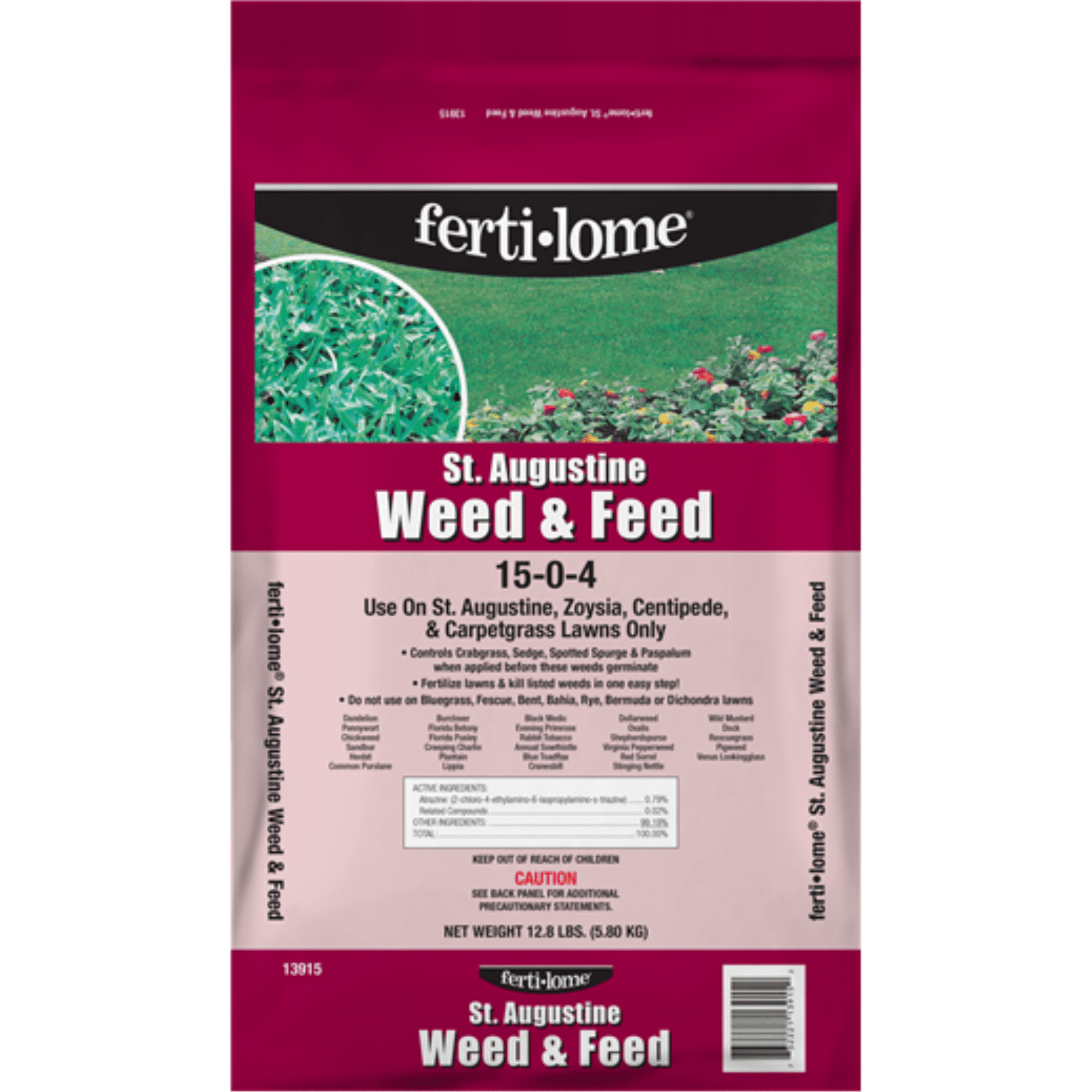 Fertilome St. Augustine Weed & Feed, 15-0-4, 12.8lbs - Walmart.com