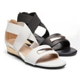 thumbnail image 1 of Ferwind Women's Crisscross Strappy Heeled Sandals Female Adult White  7, 1 of 3