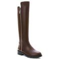 thumbnail image 1 of Ferwind Women's Slouch Boots Metallic Studded High-Low Shaft Adult Brown 11, 1 of 8