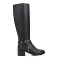 thumbnail image 1 of Ferwind Women's Tall Boots Zipper Trim Strap Detail Adult Black  8, 1 of 8