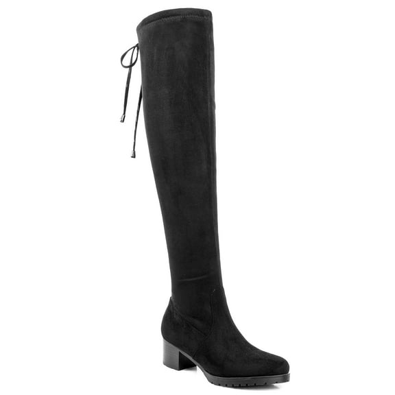 Ferwind Women's Ultra-Tall Over-the-Knee Boots Suede Accent Female Adult Black 10