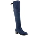 thumbnail image 1 of Ferwind Women's Ultra-Tall Over-the-Knee Boots Suede Accent Female Adult Navy  7, 1 of 7