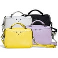 thumbnail image 1 of Ferwind Women's Uptown Satchel Kitty Face Eyes Snout Hardware Mustard Yellow, 1 of 8