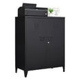 thumbnail image 1 of Fesbos 2 Door Metal Locker Accent Cabinet with 2 Shelves, Black, 1 of 8