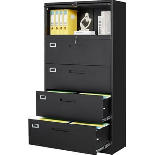 Network Collection, 4-Tier Cabinet with Removable Drawers, File Storage,  Desktop and Supply Organizer, Metal, Black 4TMCA-BLK - The Home Depot