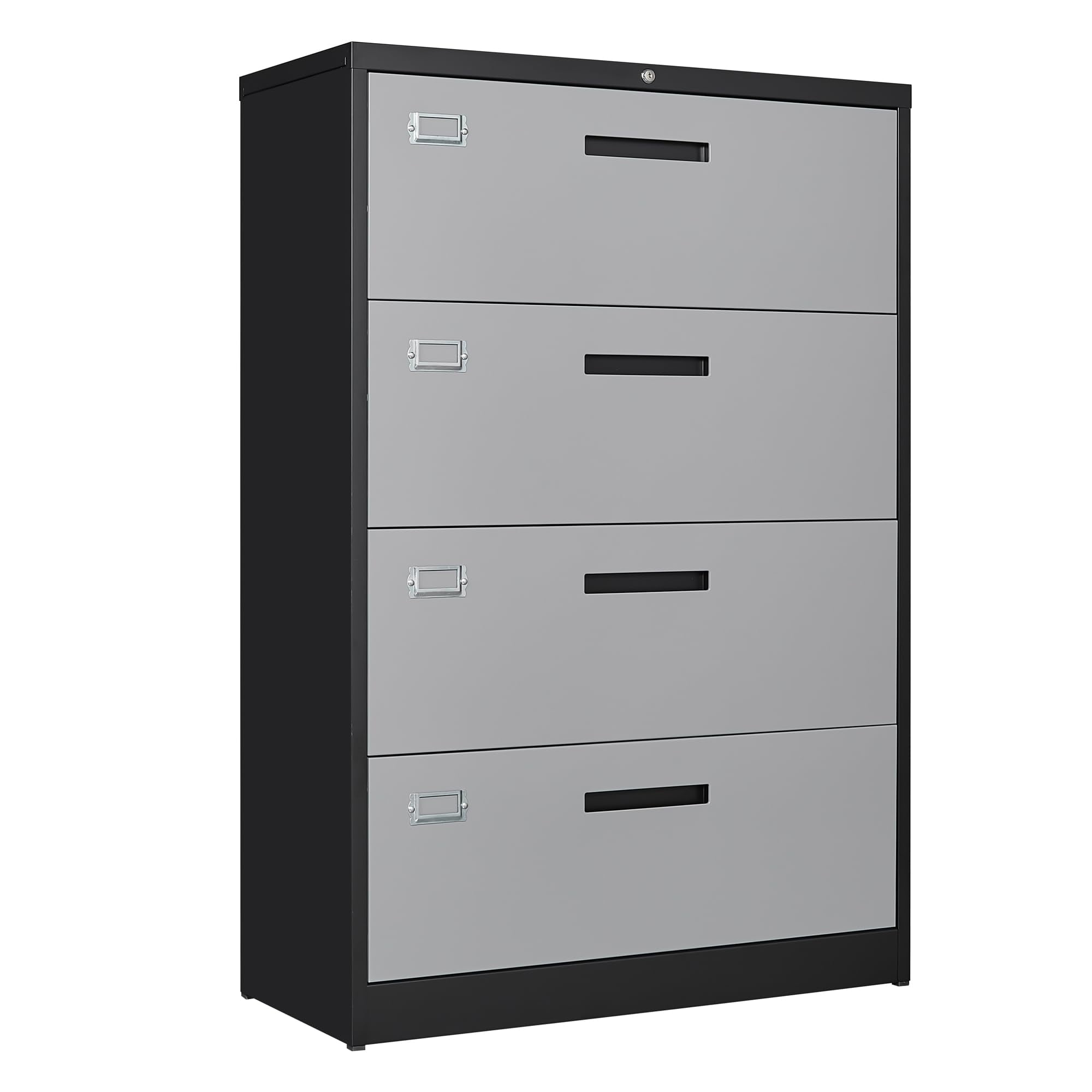 Fesbos File Cabinet with Lock-Lateral 4 Drawer Metal Filing Cabinets-Organization Storage Cabinets for Home Office-Hanging Letter/Legal/F4/A4 Size