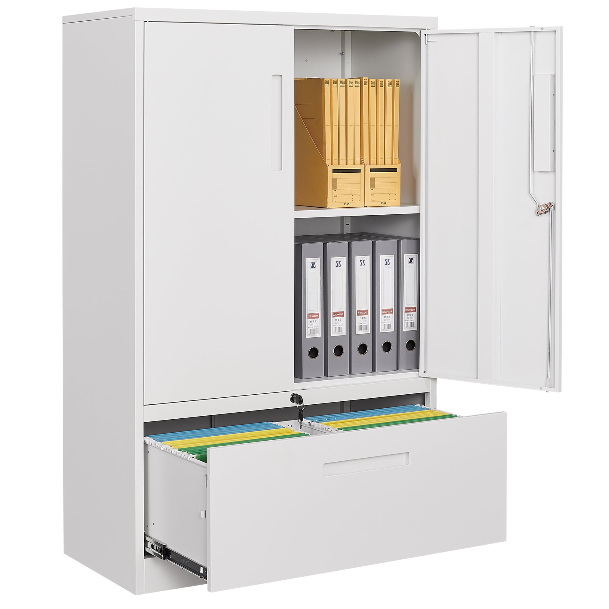 Fesbos Locking Steel File Storage Vertical Door, Adjustable