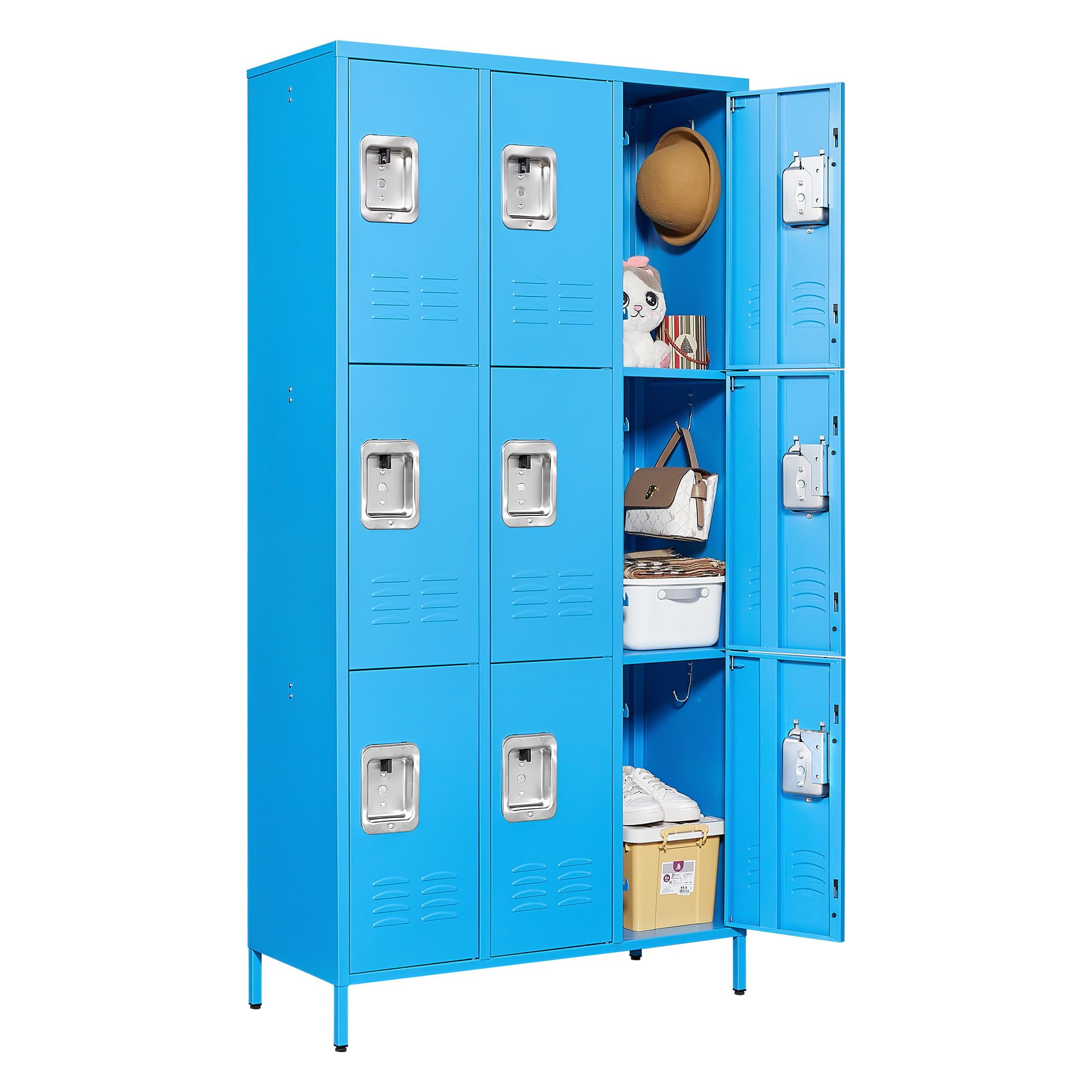 Fesbos Locker, Metal Locker for Employees, Large Steel Storage Locker Doors Lockers