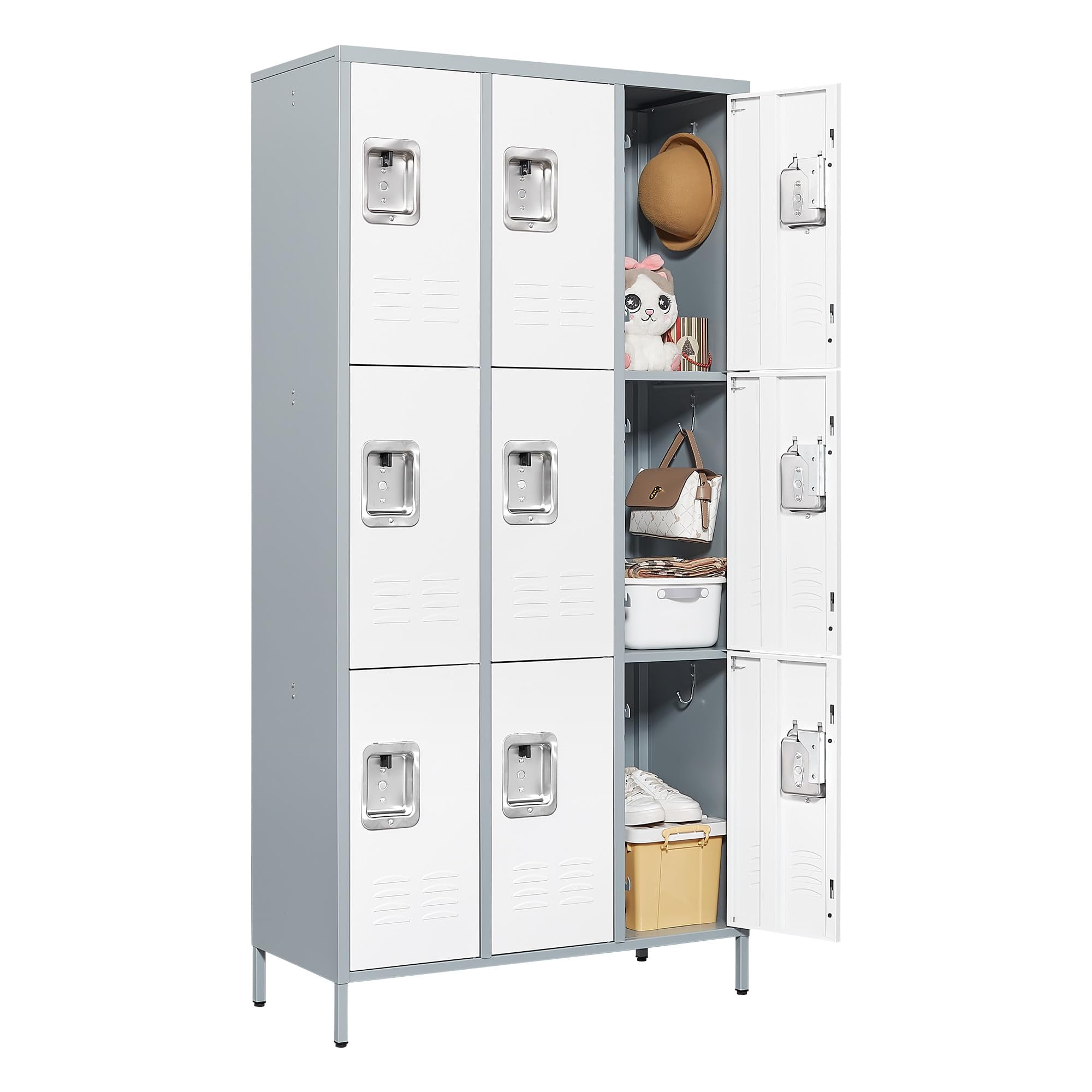 Fesbos Locker, Metal Locker for Employees, Large Steel Storage Locker Doors Lockers
