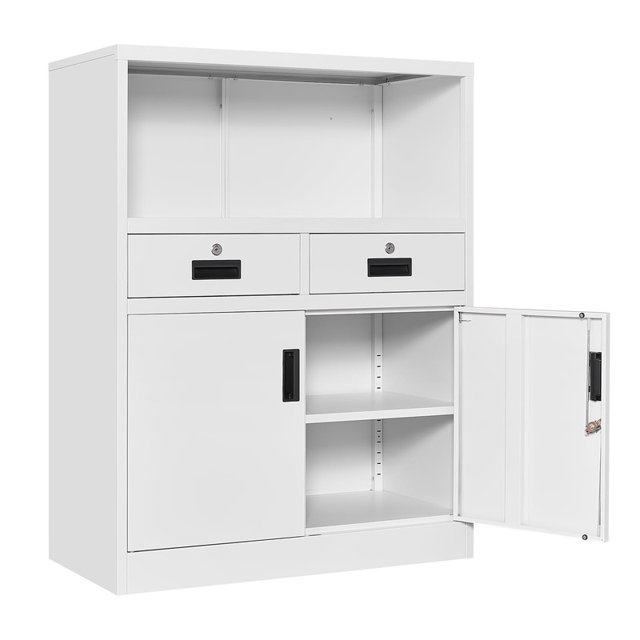 Fesbos Locking with 2 Drawers, Metal Storage with