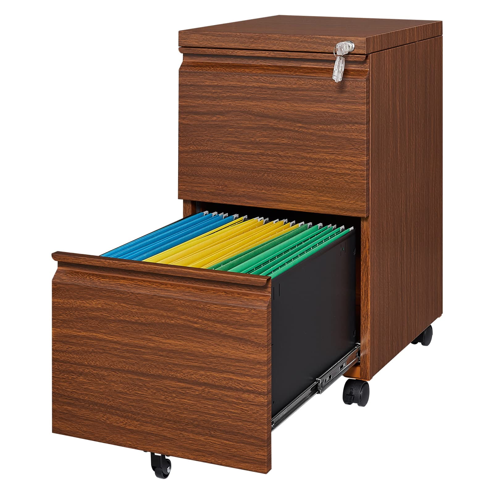 Fesbos Metal Filing with Lock,Vertical File with 2