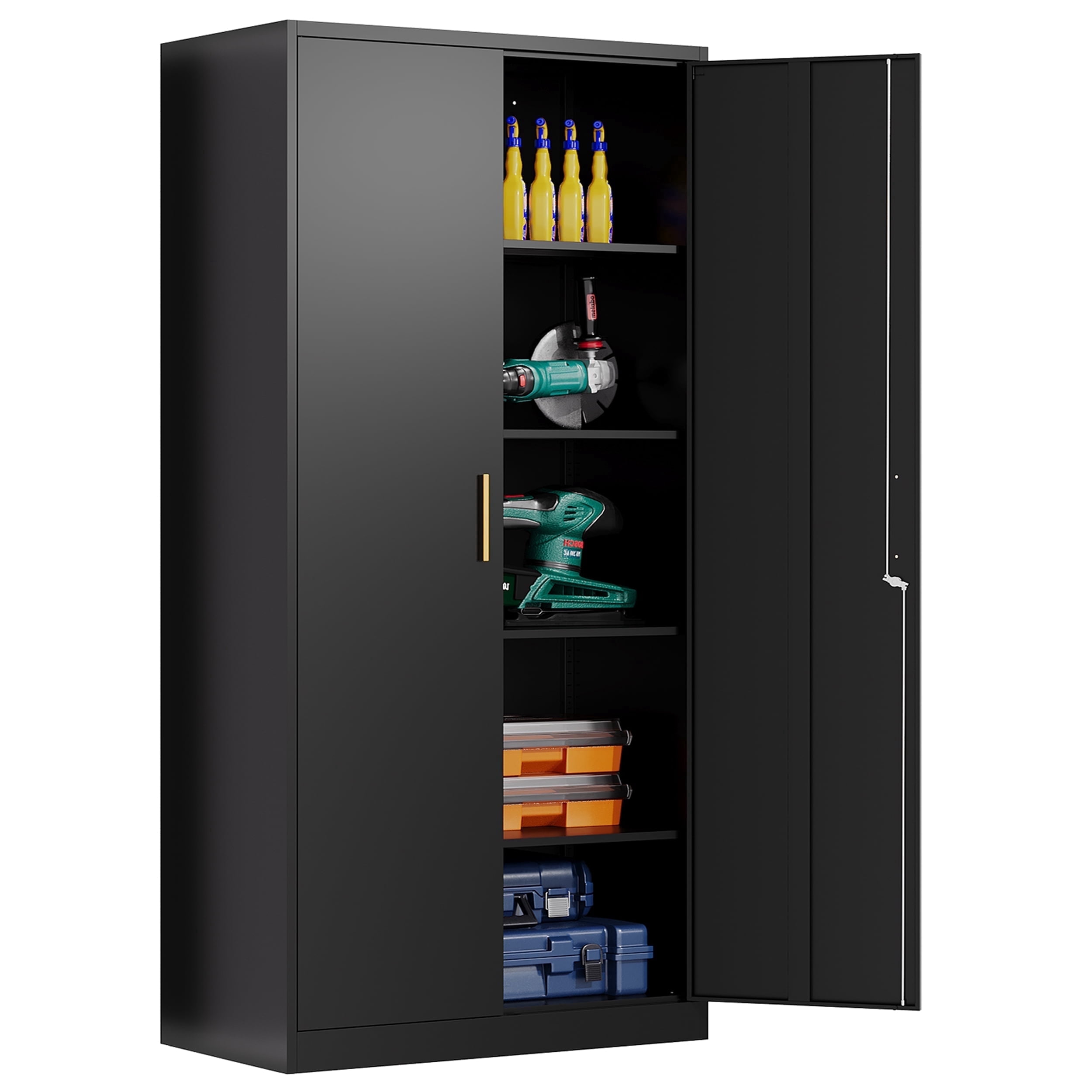 Suncast Outdoor Lockable 36 in. Storage Cabinet Locker for Garden