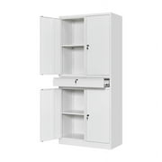 Fesbos Metal Garage Storage Cabinet with Locking Doors and Adjustable Shelves, Tool Storage Cabinet with 1 Drawer - 71" Steel Locking Cabinet for Garage, Warehouse