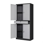Fesbos Metal Garage Storage Cabinet with Locking Doors and Adjustable Shelves, Tool Storage Cabinet with 1 Drawer - 71" Steel Locking Cabinet for Garage, Warehouse