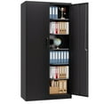 thumbnail image 1 of Fesbos Metal Garage Storage Cabinet,Tall Black Cabinet with Doors and Adjustbale Shelves,Lockable Tool Cabinet for Garage, Basement, Home Office, 1 of 8