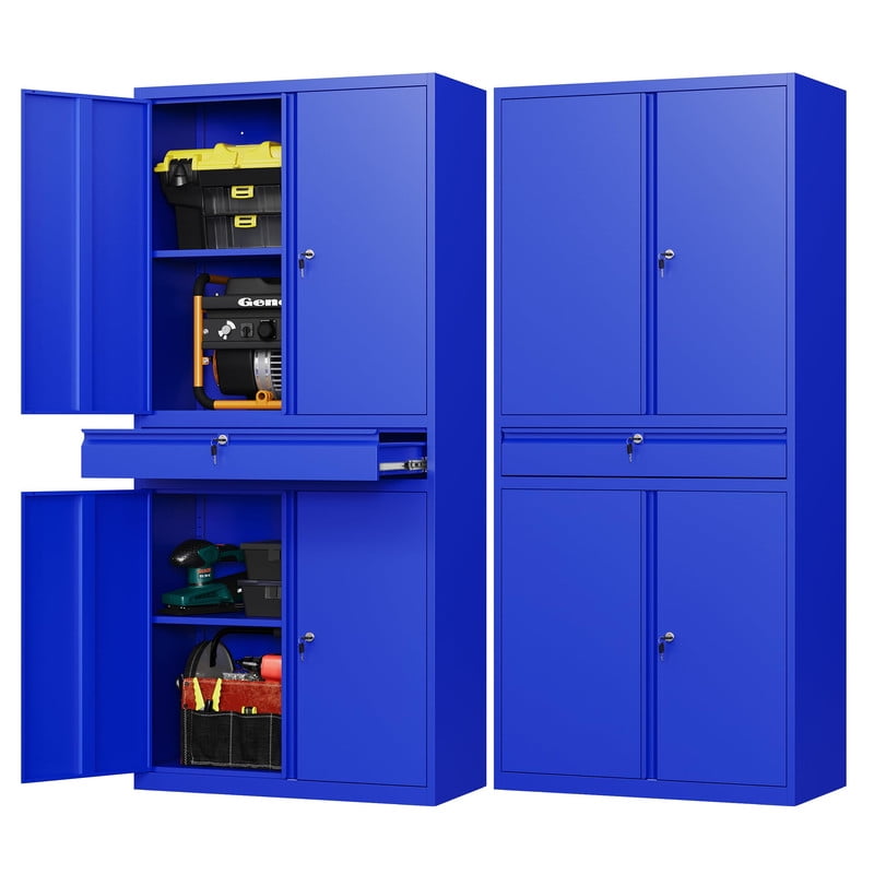 Fesbos Metal Garage Storage with Drawer,4 Door Tool