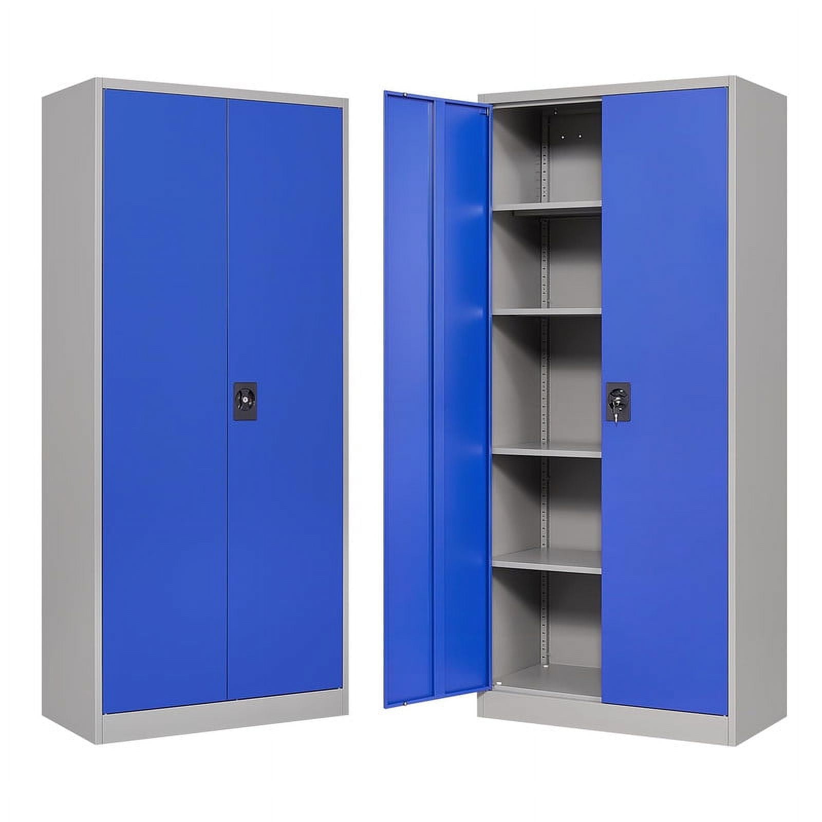 Fesbos Metal Garage Storage with Lock Door and Adjustable