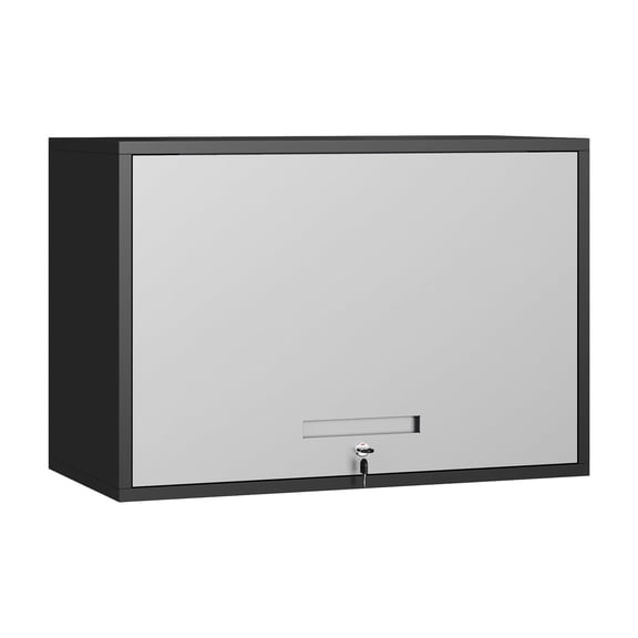 Fesbos Metal Garage Wall Cabinet with Doors and Shelves, Wall Mounted Metal Storage Cabinet, Floating Garage Tool Cabinet for Garage, Basement, Kitchen, Warehouse
