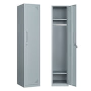 Fesbos Metal Locker 1 Lockable Door,71 Tall Steel Storage Cabinet for School Office Gym Home Employees Staff Sundries Room