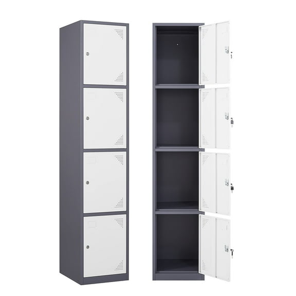 Fesbos Metal Locker for Gym, School, Office, 71" Storage Locker Cabinets for Employees, Adult, Students Steel Lockers Four Tier with 4 Doors