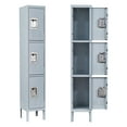 thumbnail image 1 of Fesbos Metal Lockers, 5/3 Doors Employees Locker,Steel Storage Cabinet for School /Gym/ Home /Office/Mudroom/Industrial Lockers(Grey/Blue), 1 of 8