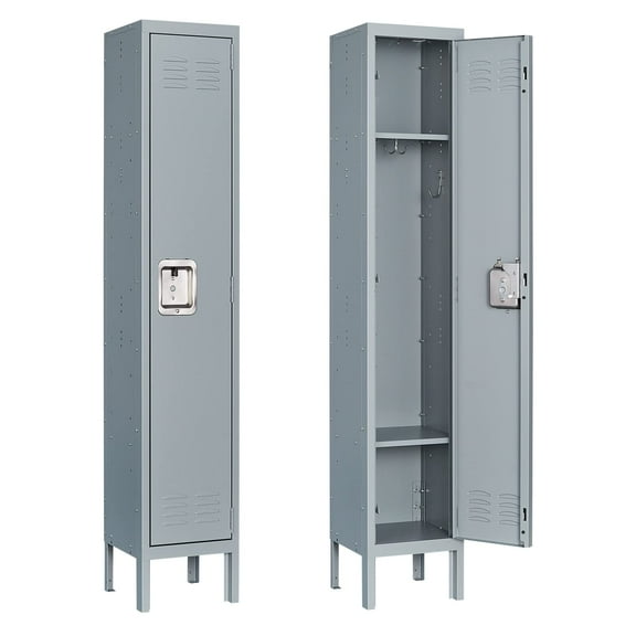 Fesbos Metal Lockers for Employees with Lock, Employees Locker Storage Cabinet with 1 Door, Tall Steel Storage Locker for Gym, School, Office