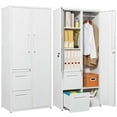 thumbnail image 1 of Fesbos Metal Storage Cabinets with Drawers, Staff Locker with Lock Door and Shelves-Wardrobe Clothing/File/Tool Storage for Office, Home, Employee,Gym,Fire Department,Garage, 1 of 6
