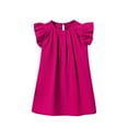 thumbnail image 1 of Fesfesfes 0-6 Years Baby Girls' Casual Round Neck Dress Summer Solid Color Sleeveless Dress Beach Boho Sundress for Comfortable and Everyday Wear(Hot Pink,3 Years), 1 of 3