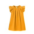 thumbnail image 1 of Fesfesfes 0-6 Years Baby Girls' Casual Round Neck Dress Summer Solid Color Sleeveless Dress Beach Boho Sundress for Comfortable and Everyday Wear(Yellow,2 Years), 1 of 3
