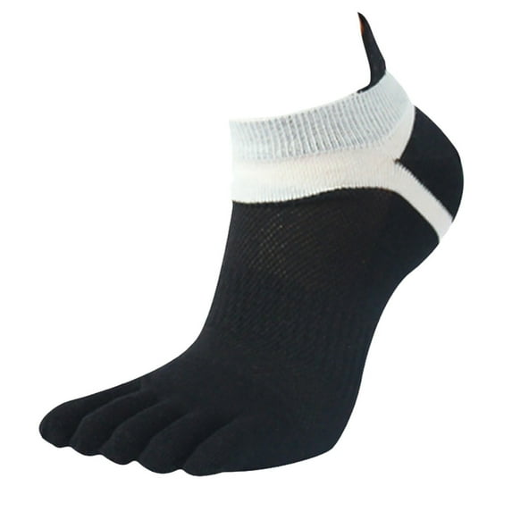 Fesfesfes 1 Pair Sock for Men Mesh Meias Sports Running Five Finger Toe Socks