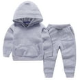 thumbnail image 1 of Fesfesfes 2 Piece Set Toddler Sweatshirts Baby Boys Girls Candy Color Solid Color Sweatpants Casual Kids Sports Pants Hoodies Set Holiday, 1 of 8