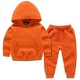 thumbnail image 1 of Fesfesfes 2 Piece Set Toddler Sweatshirts Baby Boys Girls Candy Color Solid Color Sweatpants Casual Kids Sports Pants Hoodies Set Sale, 1 of 5
