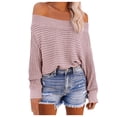 thumbnail image 1 of Fesfesfes 2022 Fall And Winter Sweater Women's Solid Color Sweater Casual Loose Blouse Tops Clothes Sale, 1 of 6