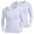 thumbnail image 1 of Fesfesfes 2PC Slim Thin Thermal Underwear Men's Round Neck Fall Clothes Breathable Basic Bottoming Shirt Sale on Clearance, 1 of 5