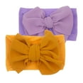 thumbnail image 1 of Fesfesfes 2PCS Infant Baby Toddler Girls Headbands Solid Color Bowknot Headband Stretch Hairband Headwear,,Second Piece Free Shipping, 1 of 2