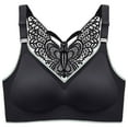 thumbnail image 1 of Fesfesfes 3-Pack Bras for Women Sport Bras Wirefree Underwears Bras Sports Base Vest Style Home Lingerie Back Hollow Lace Butterfly Pattern Tank Tops with Built in Bras, 1 of 6