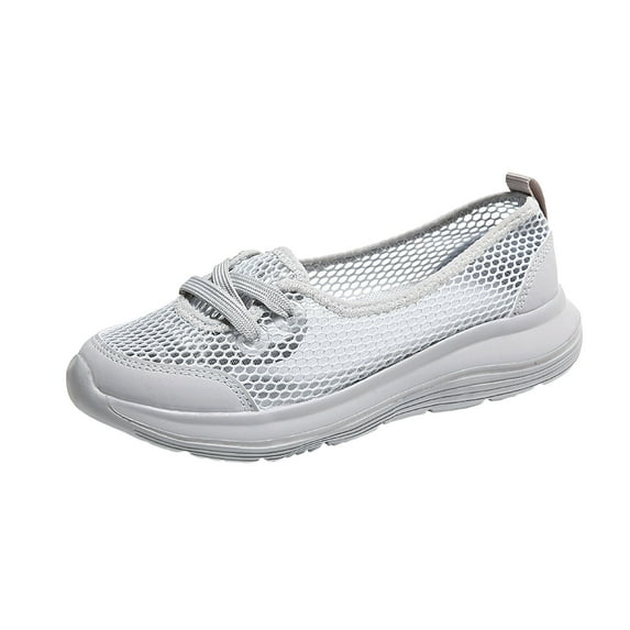 Fesfesfes All-Season Shoes Teen Girls Casual Women's Shoes New Mesh Hollow Breathable Low Top Flat Bottom Walking Shoes US:7(39)