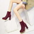 thumbnail image 1 of Fesfesfes Ankle Boots for Women Round Leopard Print And Winter Thick Heel Low Sleeve Fashion Women 7.5(40), 1 of 7