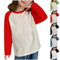 thumbnail image 1 of Fesfesfes Athletic Shirts For Girls Girl And Boy Casual Long Sleeve Tops Round Neck Top, 1 of 4