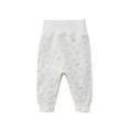 thumbnail image 1 of Fesfesfes Baby Bottoms Pants High Waisted Pants Kids Cotton Snap Button Pants Solid Color Long Pants, 1 of 2