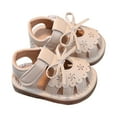 thumbnail image 1 of Fesfesfes Baby Boys and Girls Fashionable Casual Comfortable and Breathable Soft Soled Children's Sandals with Adhesive for Summer Beach and Outdoor Use(Beige#1,12-15 Months), 1 of 3