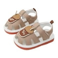 thumbnail image 1 of Fesfesfes Baby Boys and Girls Fashionable Casual Comfortable and Breathable Soft Soled Children's Sandals with Adhesive for Summer Beach and Outdoor Use(Khaki#3,15-18 Months), 1 of 3
