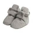 thumbnail image 1 of Fesfesfes Baby First Walking Shoes Fall Winter Non Slip Sole Comfortable Shoes Toddlers Childrens Soft Breathable Baby Footwear Casual Wear Indoor Outdoor Holiday Party(Gray,12-18 Months), 1 of 7