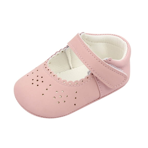 Fesfesfes Baby Hollow Breathable Shoes Spring Summer Non-Slip Soft Sole Toddler Walking Shoes,Cute Round Toe Casual Slippers(Pink,0-6 Months)