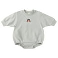 thumbnail image 1 of Fesfesfes Baby Rompers Girls Boys Cute Bodysuit Long Sleeve Button Sweatshirt Jumpsuits, 1 of 5