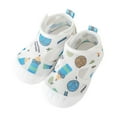 thumbnail image 1 of Fesfesfes Baby Spring Knit Indoor Shoes Non-Slip Soft Sole Toddler First Walking Shoes Breathable Floor Socks for Crawling and Learning to Walk,Lightweight Round Toe(Blue#2,10-15 Months), 1 of 4