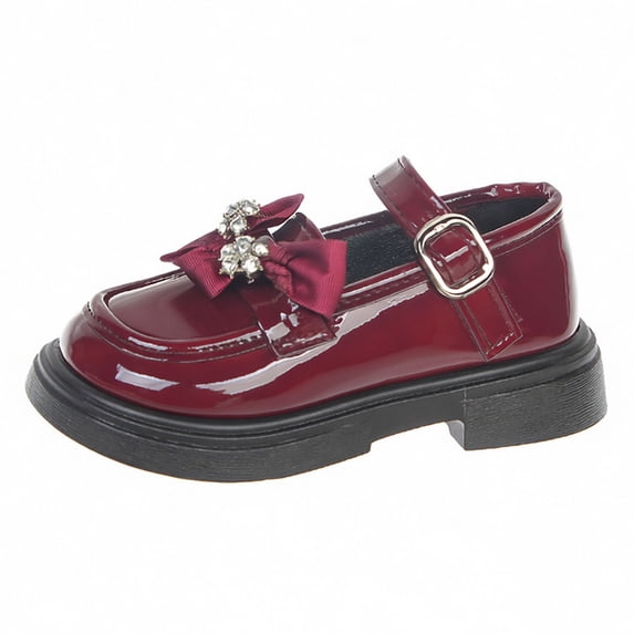 Fesfesfes Big Kids British Academy Leather Loafers,Breathable Soft Sole Lightweight Boots,Preppy Style Casual Shoes for Boys Girls,Spring Fall Girls Dress Shoes