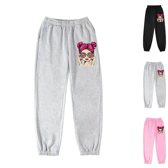Fesfesfes Big Kids Pants Girls Casual Pants Fashionable Sanitary Pants Jogging Sports Pants