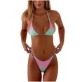 thumbnail image 1 of Fesfesfes Bikini Sets for Women 2023 New Sexy Swimwear Split Bikini Sets High Waist Swimsuit Split Swimwear Beachwear Halter Neck Pool Party Bikinis, 1 of 9